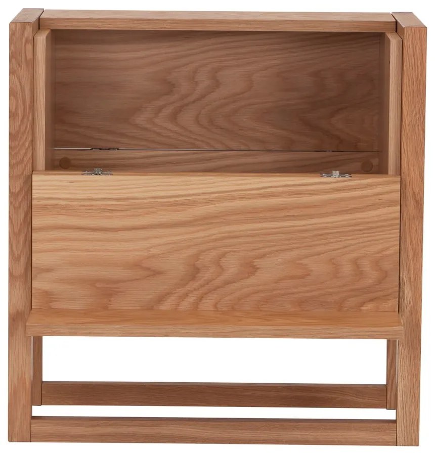 Dulap pentru vinuri din lemn de stejar în culoare naturală 59x60 cm NewEst - Woodman