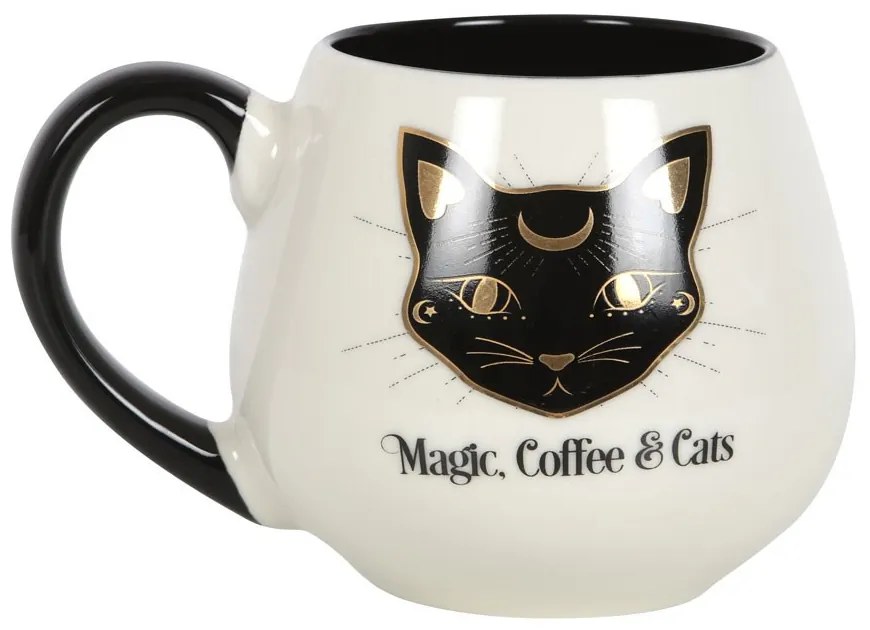 Cana portelan Magic, Coffee &amp; Cats, capacitate 500 ml