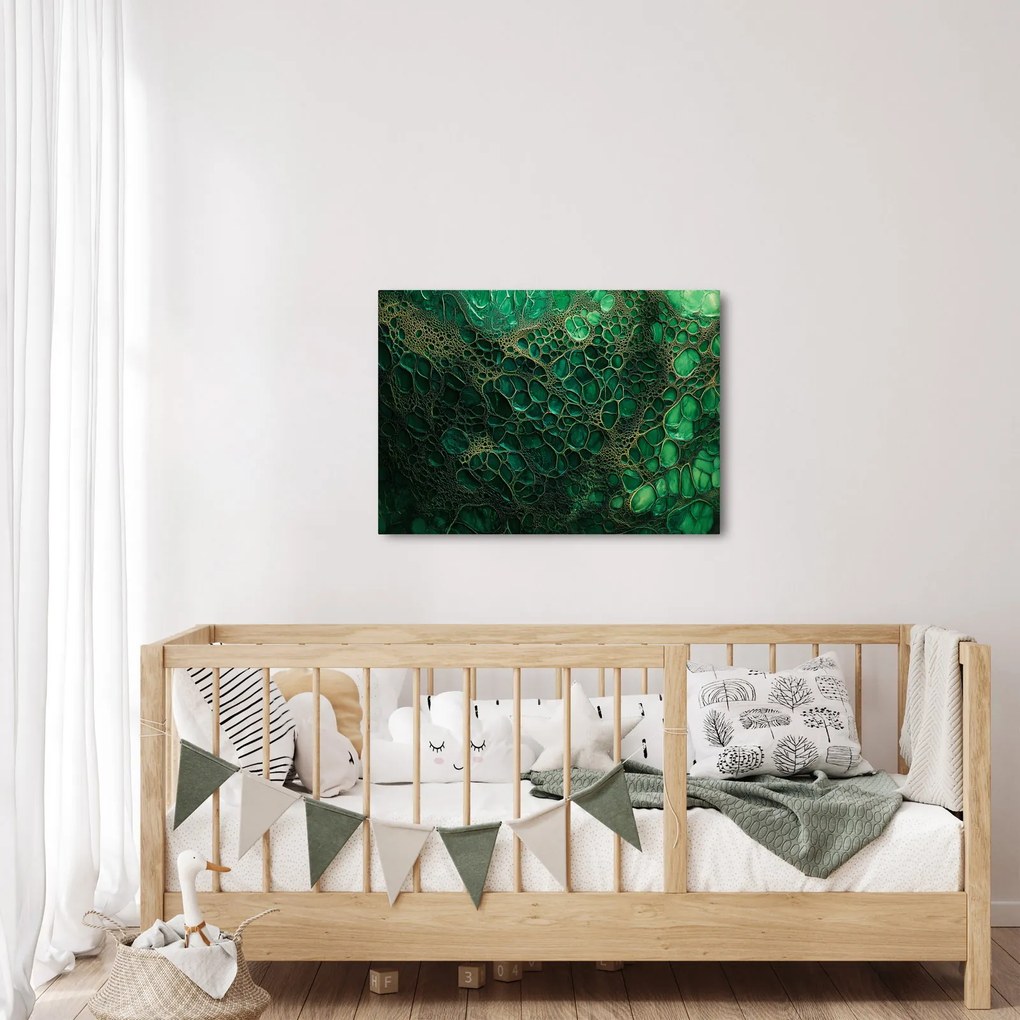 Tablou - Imagine microscopică verde (70x50 cm)