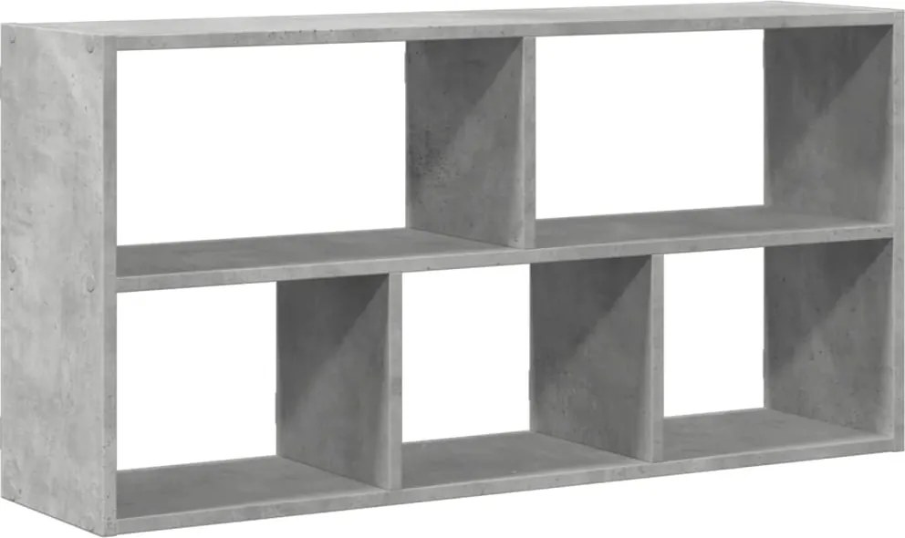 vidaXL Raft de perete, gri beton, 100x25x50 cm, lemn prelucrat
