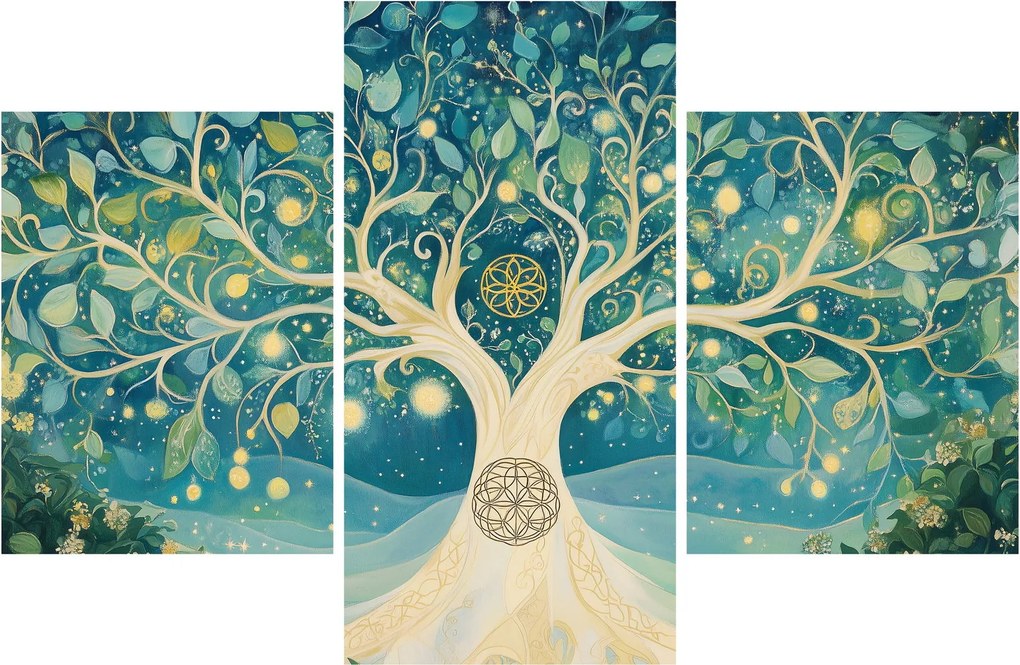 Tablou – Arbore magic cu spirale (90x60 cm)