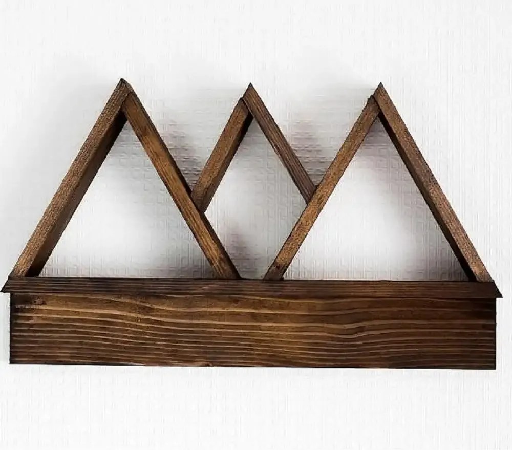 Raft de perete din lemn , Homs, natural, 42 x 25 x 6 cm