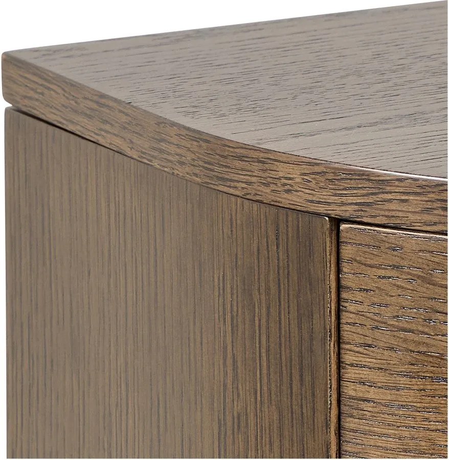 Noptieră în culoare naturală închisă cu aspect de lemn de stejar Paron – Actona