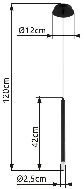 Pendul design minimalist BLAKE negru