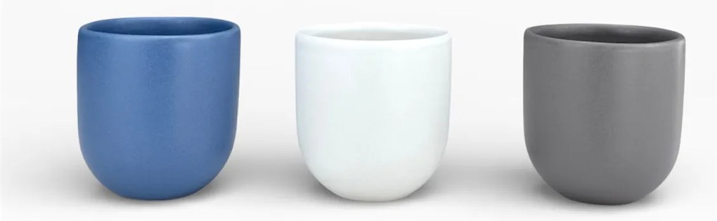 Set 3 cesti cafea Pahare Novum Trio Nimbus, glazura mata, 250ml