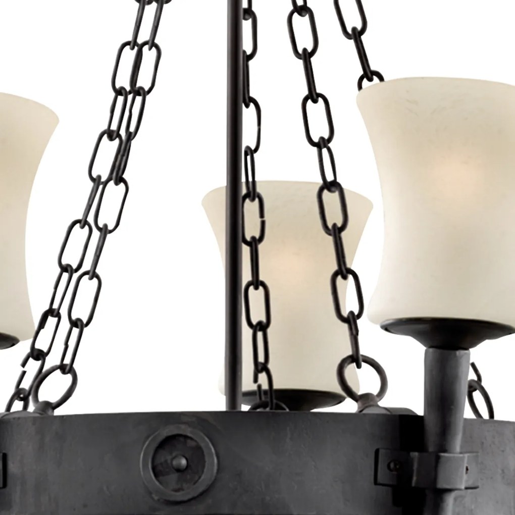 Candelabru stil rustic Cartwheel 5L 0815-5BK SRT