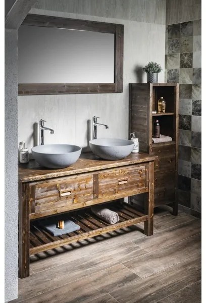 Sapho - Lavoar pentru blat FORMIGO Ø 39 cm, beton/gri mat