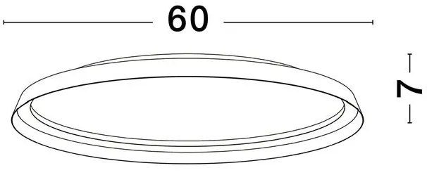 Plafoniera LED design modern circular ORMI coffee D-60cm