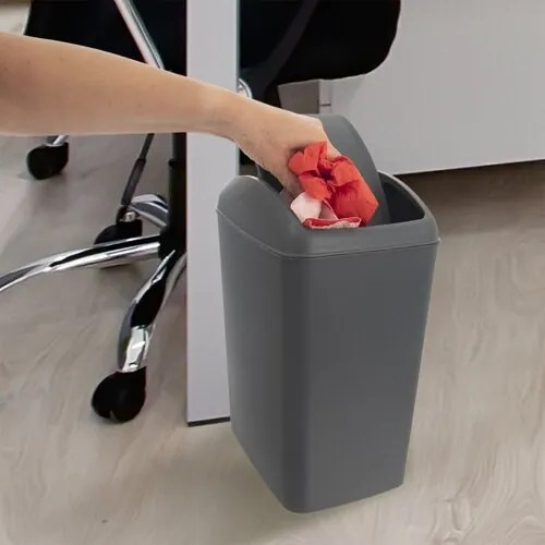 Coș de gunoi Orion Waste capac rabatabil 10 l, gri, 10 l