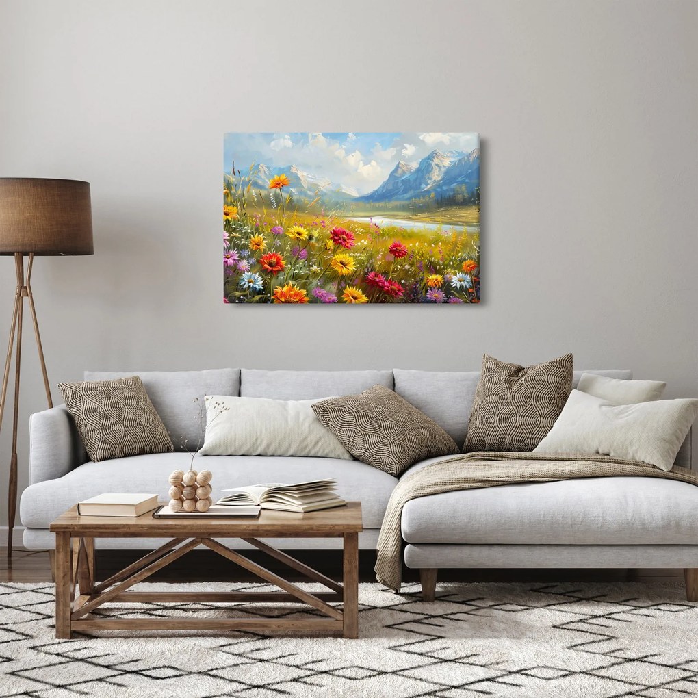 Tablou - Peisaj pictat (90x60 cm)