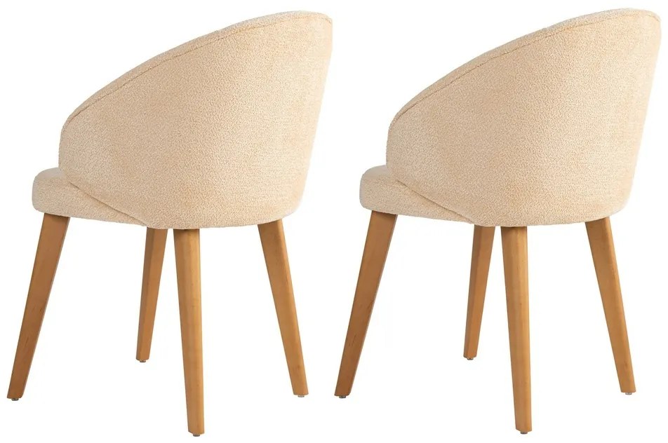 Set de scaune de sufragerie Bentley Beige and DarkOak, 2 buc.