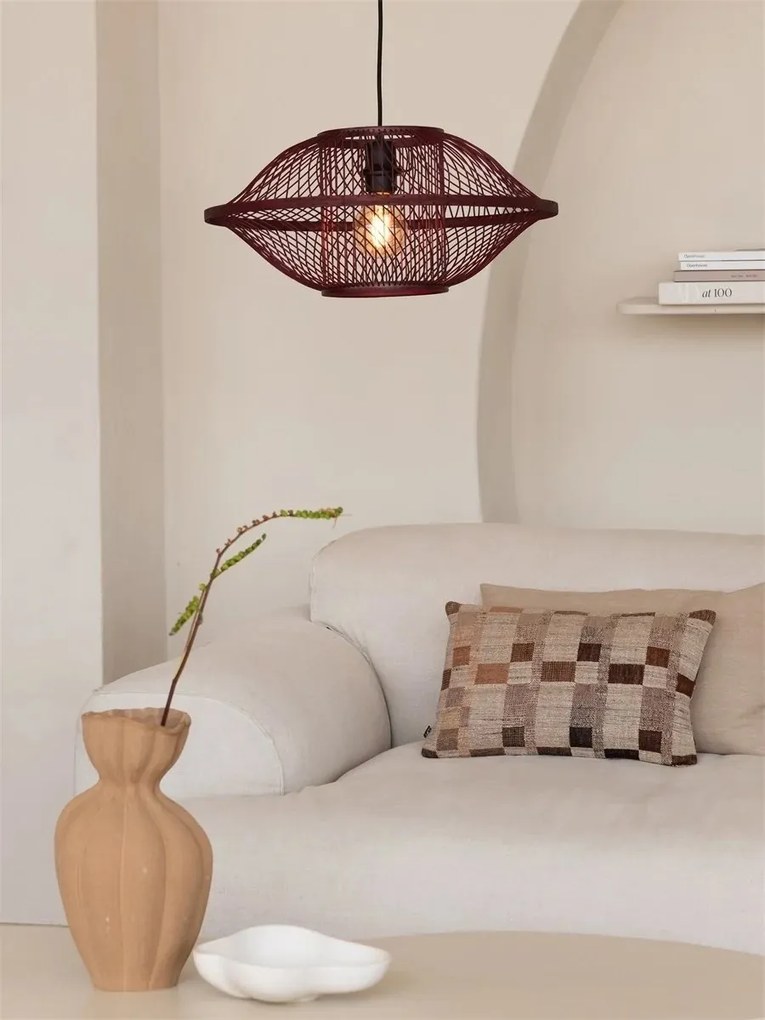 Lustra/Pendul Eco, Bambus, Maui visiniu, S