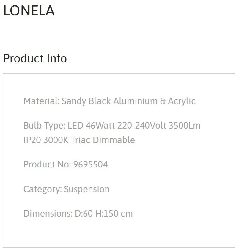 Lustra LED suspendata design modern LONELA II, NVL-9695504