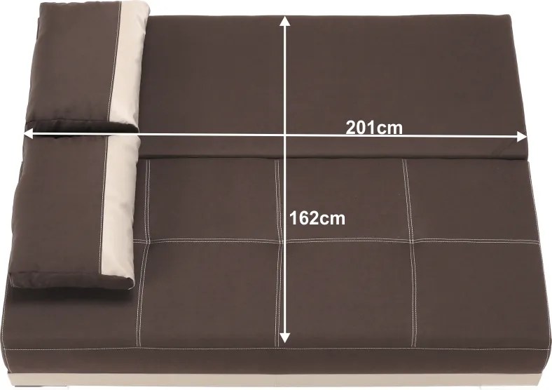 Canapea extensibilă, cacao/ciocolată, SALEM