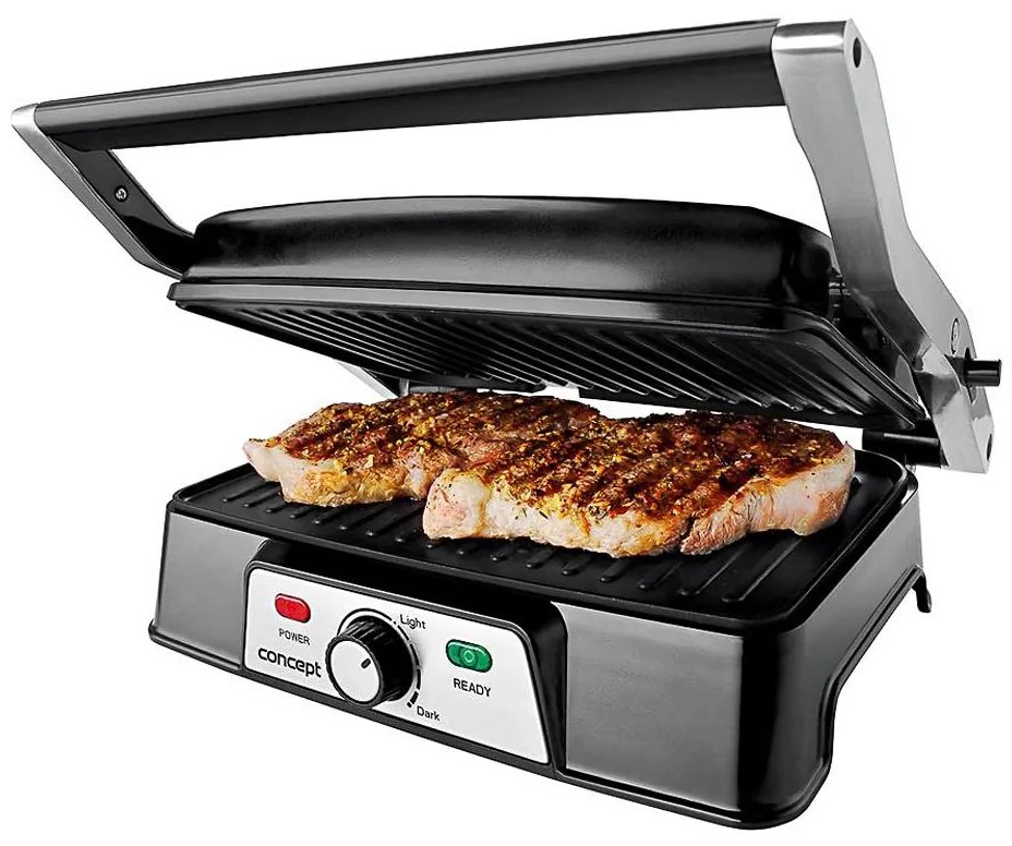 Grătar de contact Concept ge2005 1500W/230V oțel inoxidabil/negru