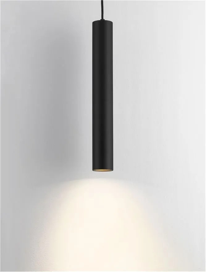 Pendul tubular design modern minimalist SEAWAVE, negru
