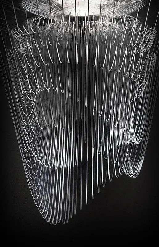 Lustra design Art Deco realizata manual Aria XL Black Fade