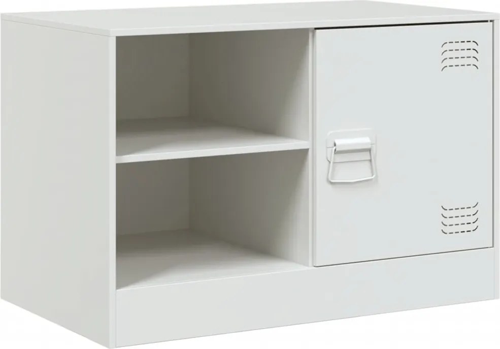 vidaXL Comodă TV, alb, 67x39x44 cm, oțel