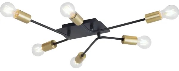 Rabalux 2103 - Lustră aplicată LANNY 6xE27/15W/230V