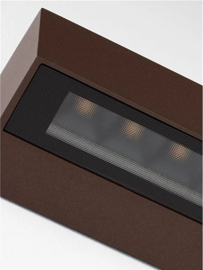 Aplica exterior corten liniara 38cm IP65 LED CCT PRISMATIC
