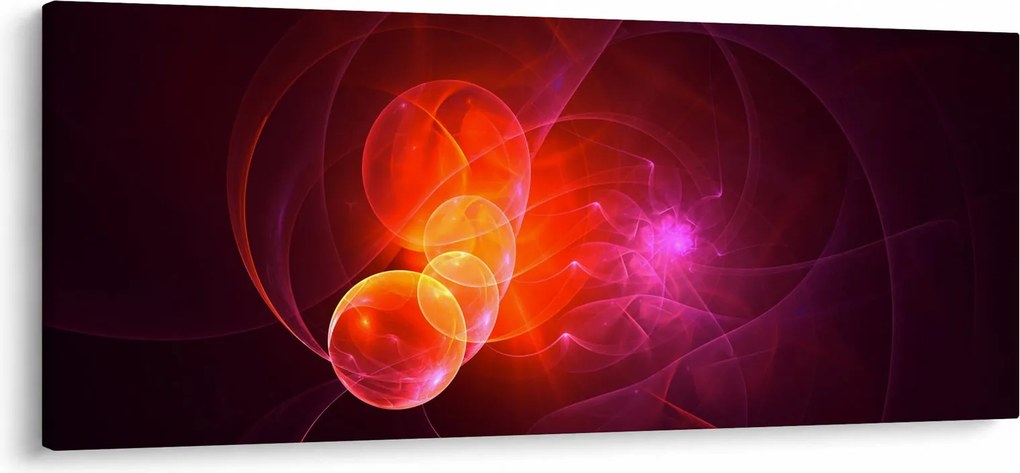 Tabloul modern cu abstracțiune roz (120x50 cm)