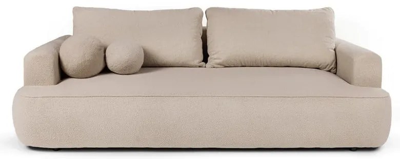 Canapea bej extensibilă cu tapițerie din țesătură bouclé 247 cm Quinoa – Bonami Selection