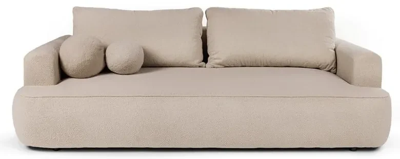 Canapea bej extensibilă cu tapițerie din țesătură bouclé 247 cm Quinoa – Bonami Selection