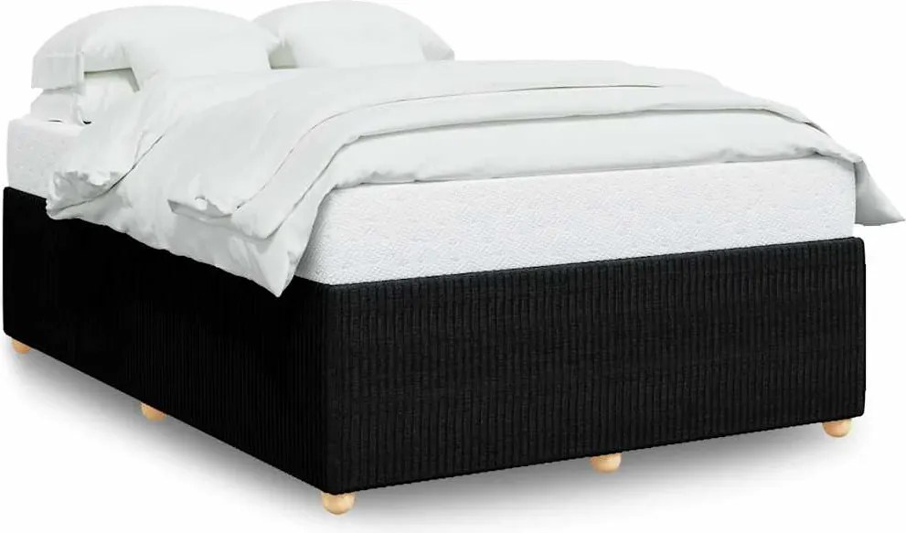 vidaXL Cadru de pat fără saltea, negru, 160x200 cm, textil