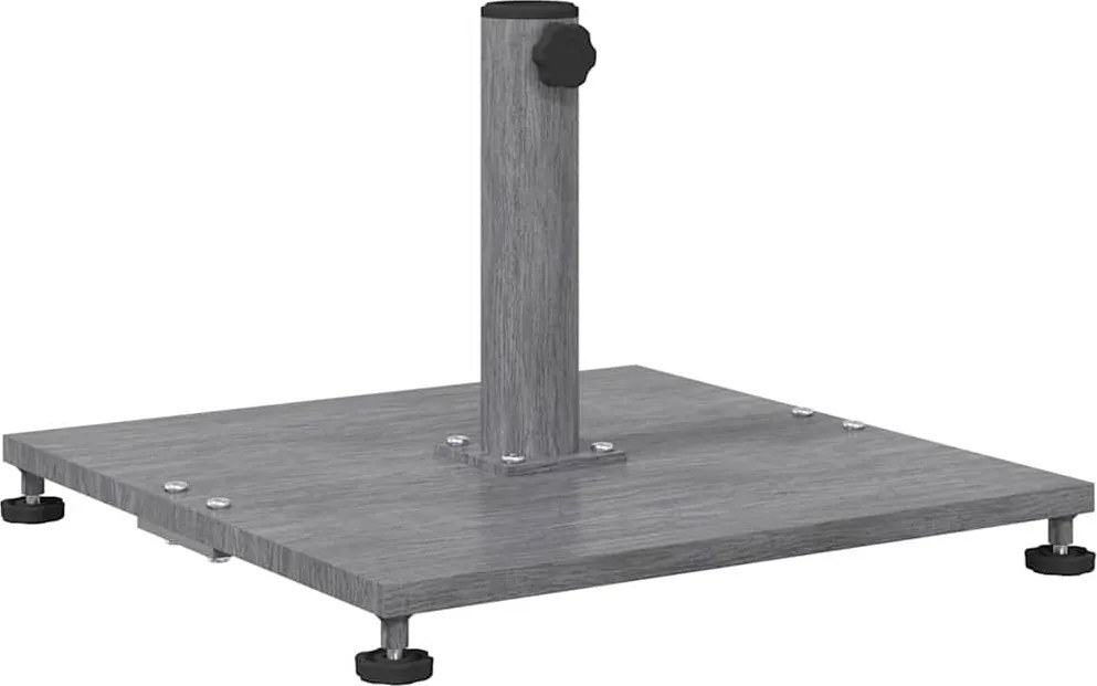 vidaXL Bază pentru umbrelă Aspect Lemn Gri Închis 45 x 45 x 31 cm