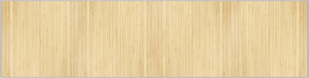 vidaXL Covor dreptunghiular, natural deschis, 100x400 cm, bambus