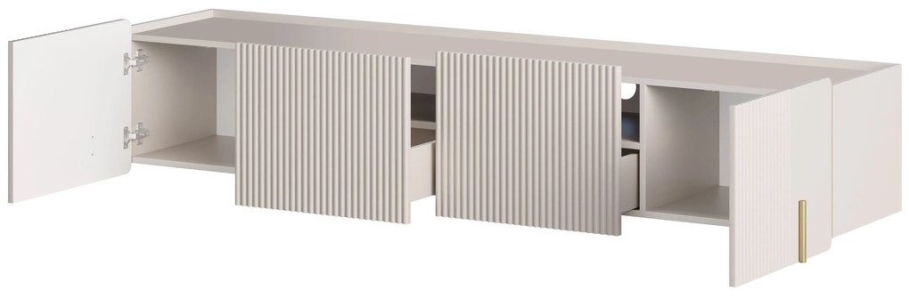 Dulap TV Malmi 200 cm suspendată - cașmir / auriu