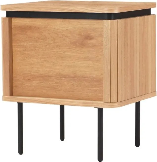 Noptiera cu furnir de stejar ATELIER 55cm