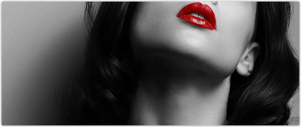 Tablou - Portretul unei femei cu ruj roșu (120x50 cm)