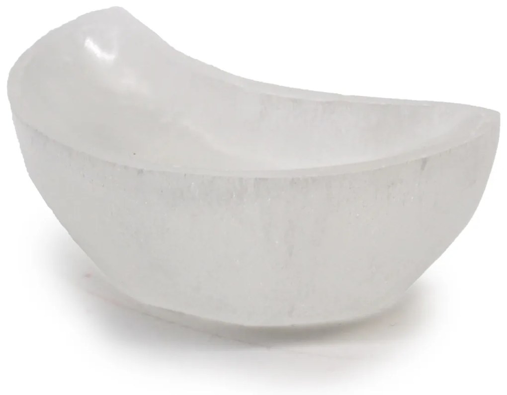 Bol in forma de semiluna din Selenit, pentru Purificare 10cm