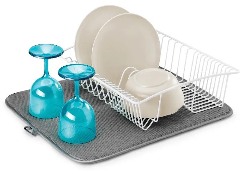 Suport din microfibră pentru scurs vasele Metaltex, lungime 45 cm