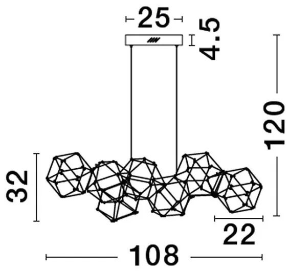 Lustra LED suspendata design modern NEBULA