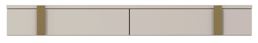 Consolă suspendată/masă de toaletă Verica - cașmir/manere aurii