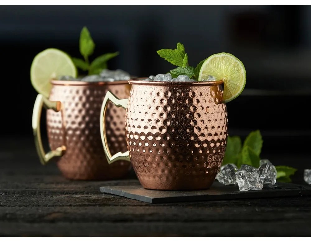 Căni arămii 4 buc. din oțel 80 ml Moscow Mule – Lyngby Glas