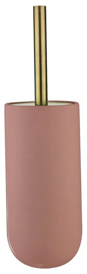 Perie de WC roz din ceramică Lotus – Mette Ditmer Denmark