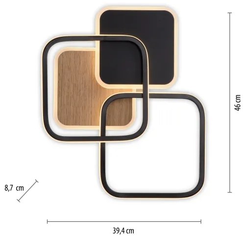 Plafonieră LED SEVENT LED/36W/230V negru/maro Leuchten Direkt 14117-78