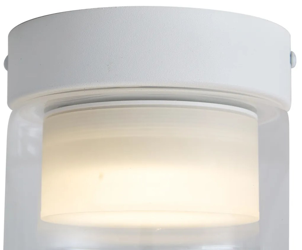 Plafonieră modernă albă cu sticlă transparentă - Puck