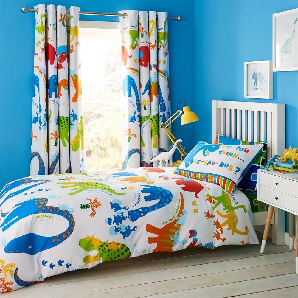 Set 2 draperii pentru camera copiilor Catherine Lansfield Dino, 168 x 183 cm