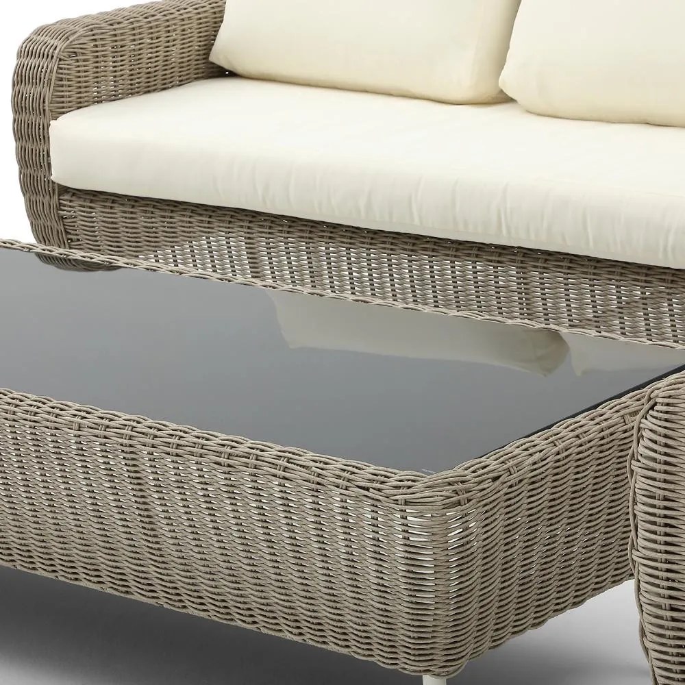 Set mobilier de grădină din ratan Avenberg SOLE bej