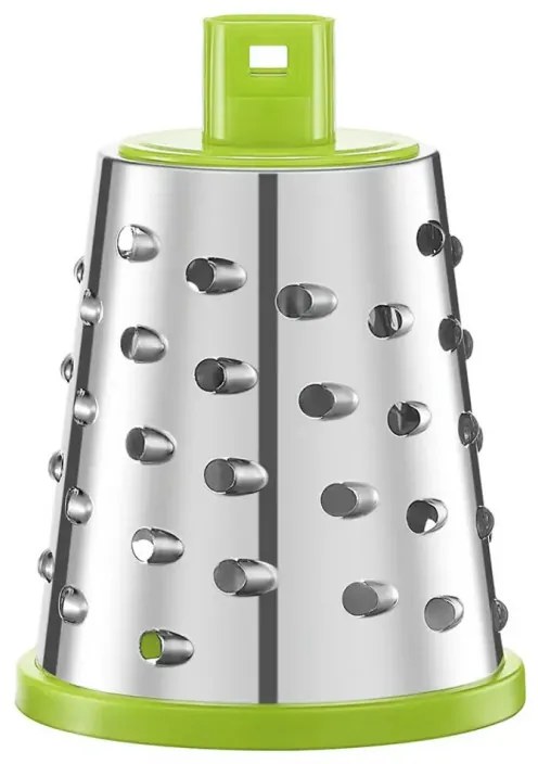 Răzătoare manuală cu 3 atașamente Kinghoff KH 1960, oțel inoxidabil, alb/verde