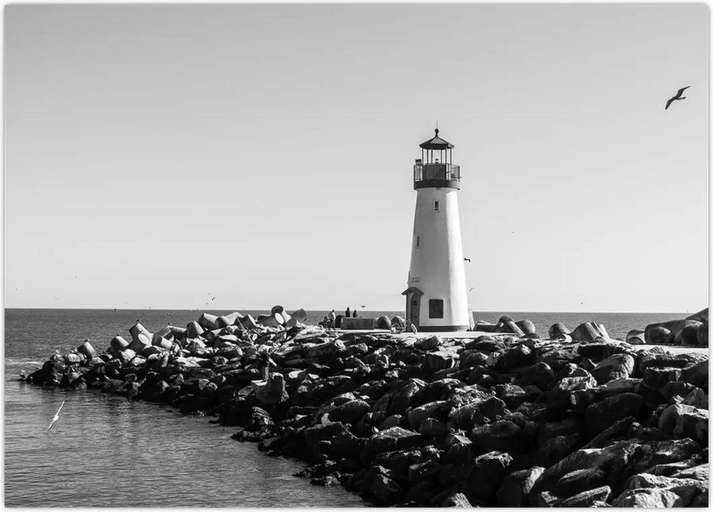 Tablou - Far de pe coastă, Santa Cruz, California (70x50 cm)