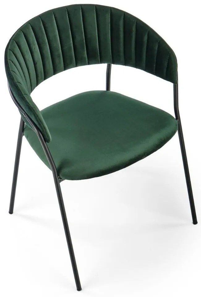 Scaun de bucaterie Rolland, verde/negru