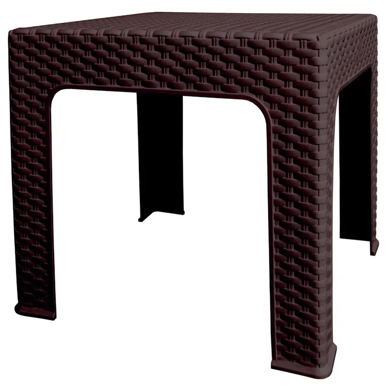 Măsuță de grădină Bistro Ratan, 42 x 42 x 42 cm, wenge