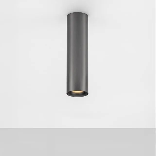 Spot aplicat LED design tehnic LUISA nickel negru, H-15cm