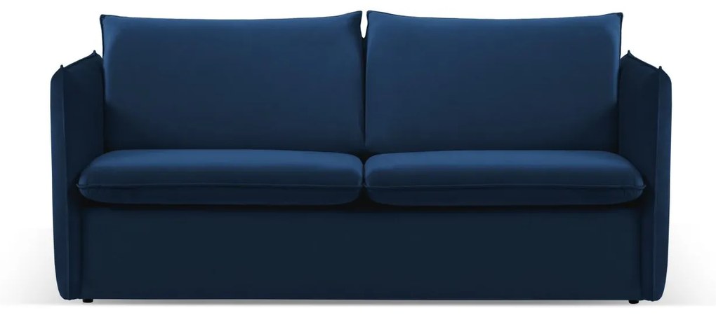 Canapea extensibila Agate cu 2 locuri si saltea inclusa, albastru royal