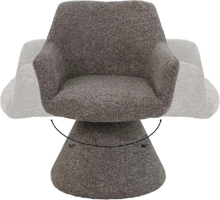 Scaun pivotant AMBIENTO tesatura Chenille maro